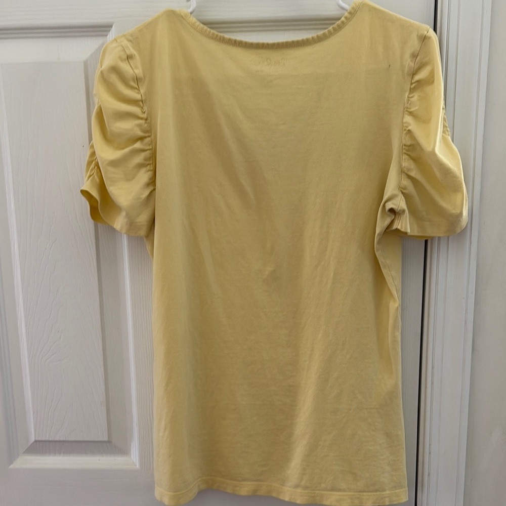 Lilly Pulitzer Pima Ruched Sleeve Top - Picture 8 of 9